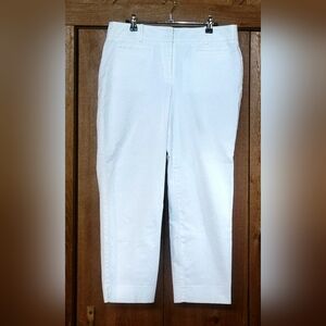 Ann Taylor Classic White Capri Pants